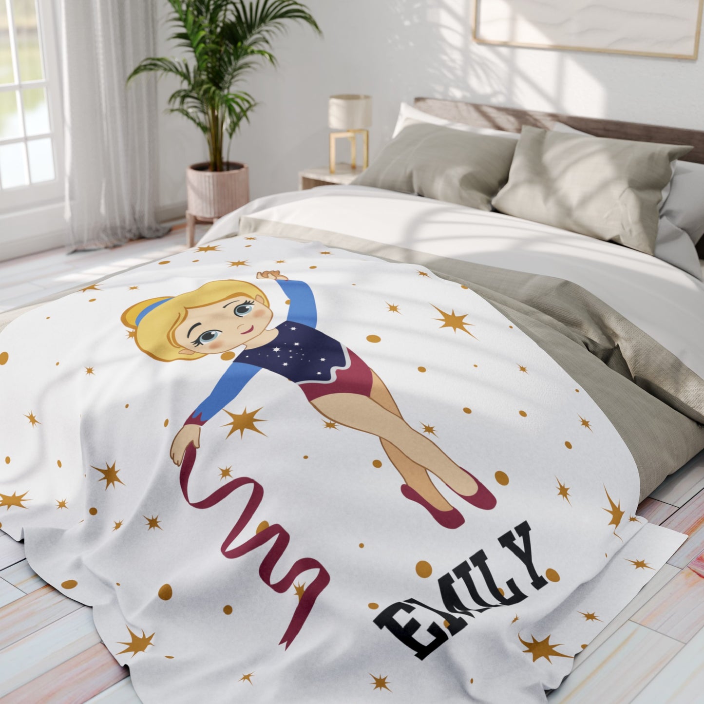 Personalized Gymnast Blanket Gymnastics Gifts For Girls
