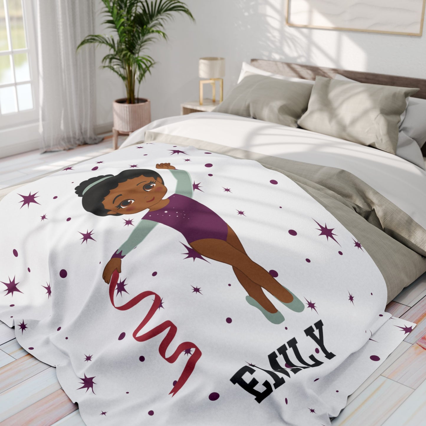 Personalized Gymnast Blanket Gymnastics Gifts For Girls