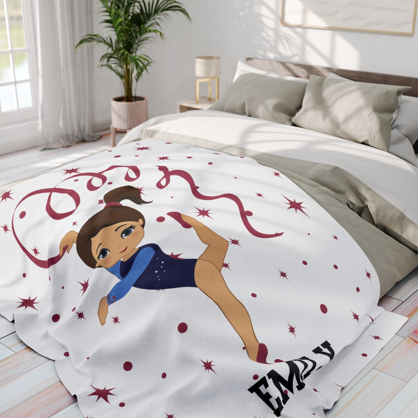 Personalized Gymnast Blanket Gymnastics Gifts For Girls