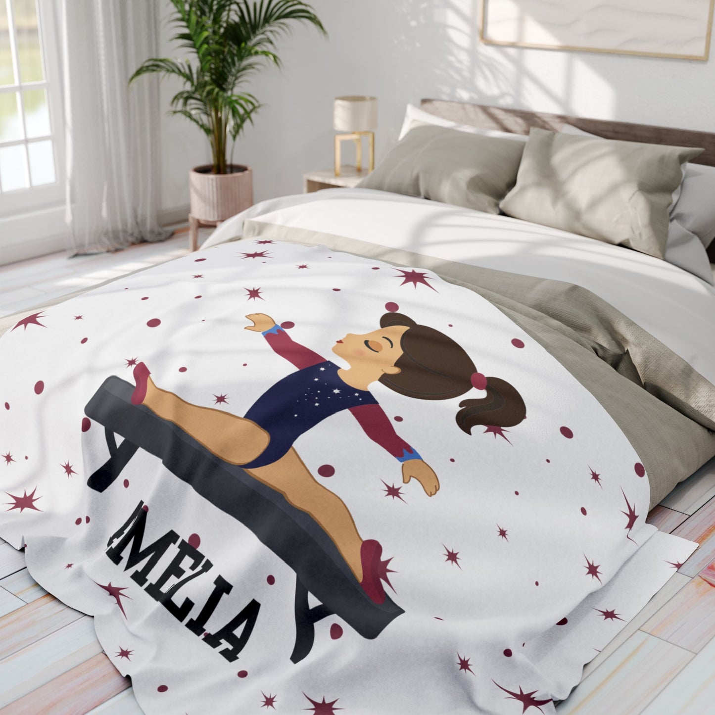 Personalized Gymnast Blanket Gymnastics Gifts For Girls