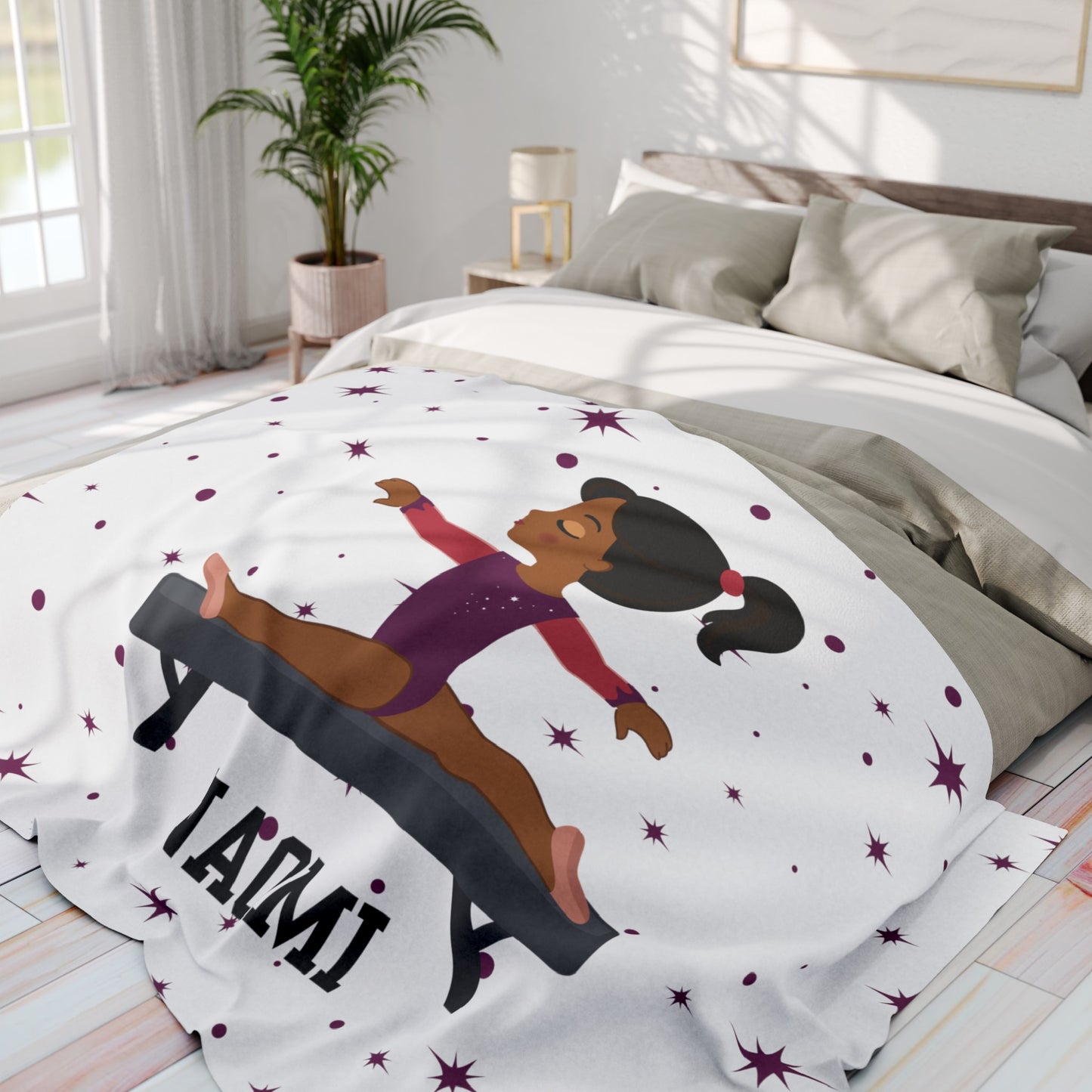 Personalized Gymnast Blanket Gymnastics Gifts For Girls