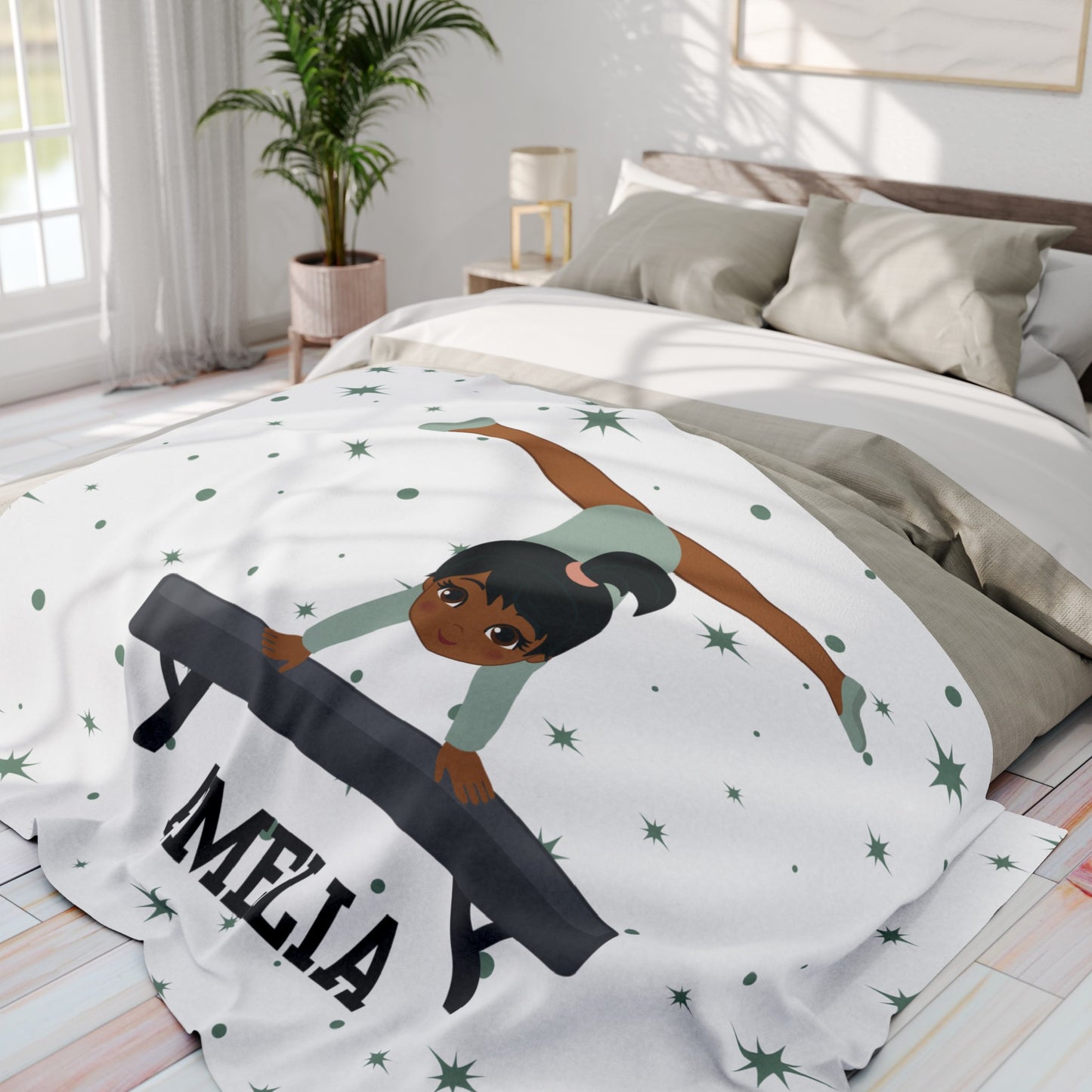Personalized Gymnast Blanket Gymnastics Gifts For Girls