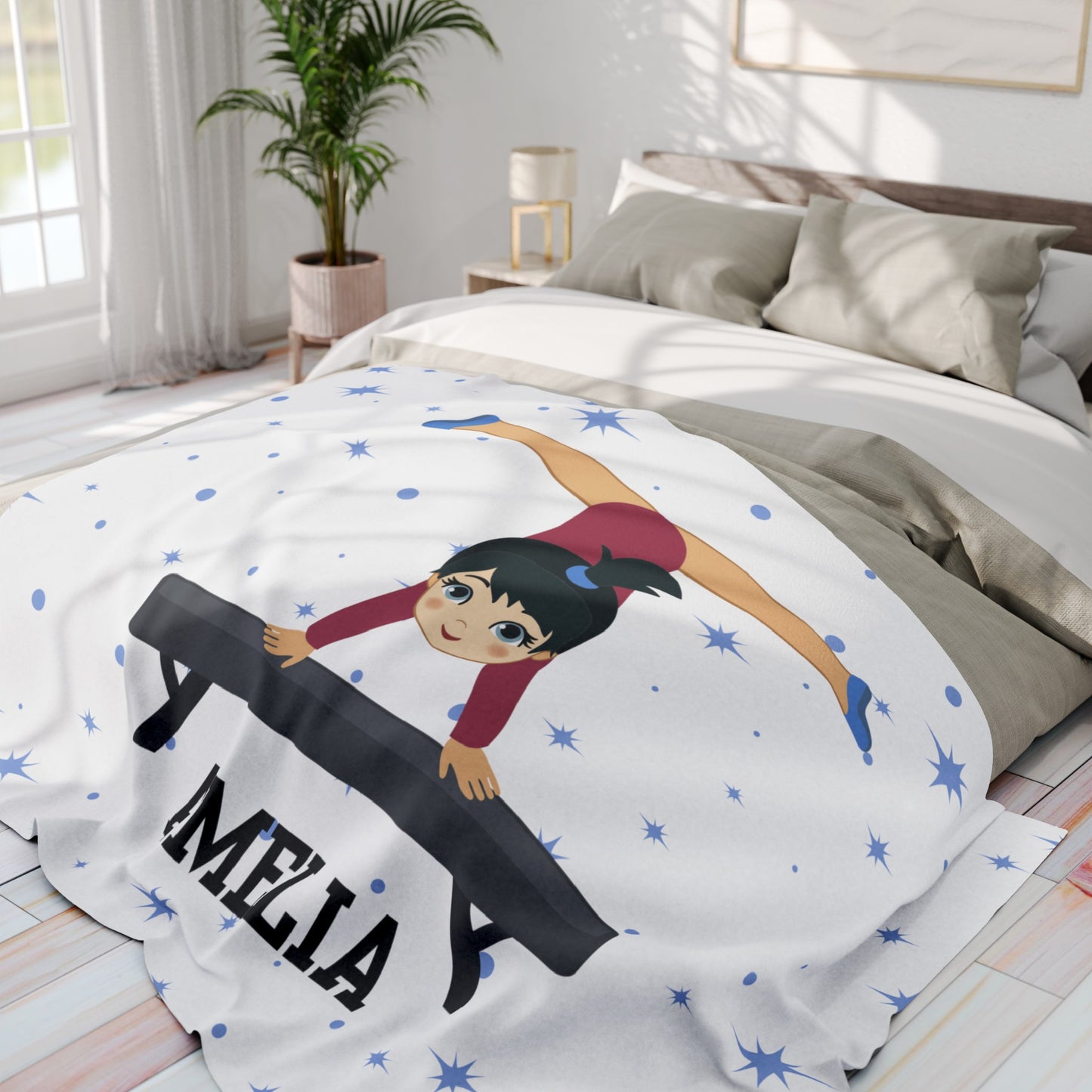 Personalized Gymnast Blanket Gymnastics Gifts For Girls