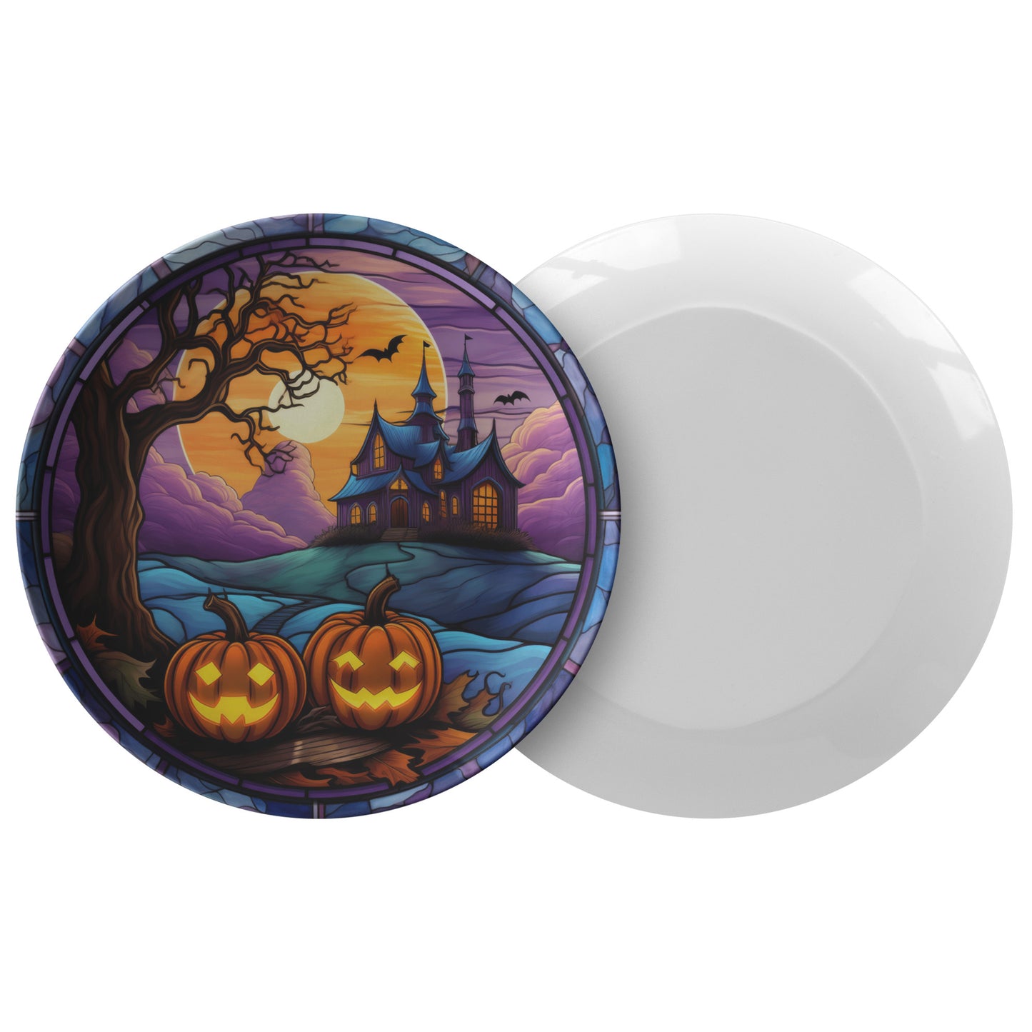 Haunted Mansion Polymer Plastic Halloween Plates