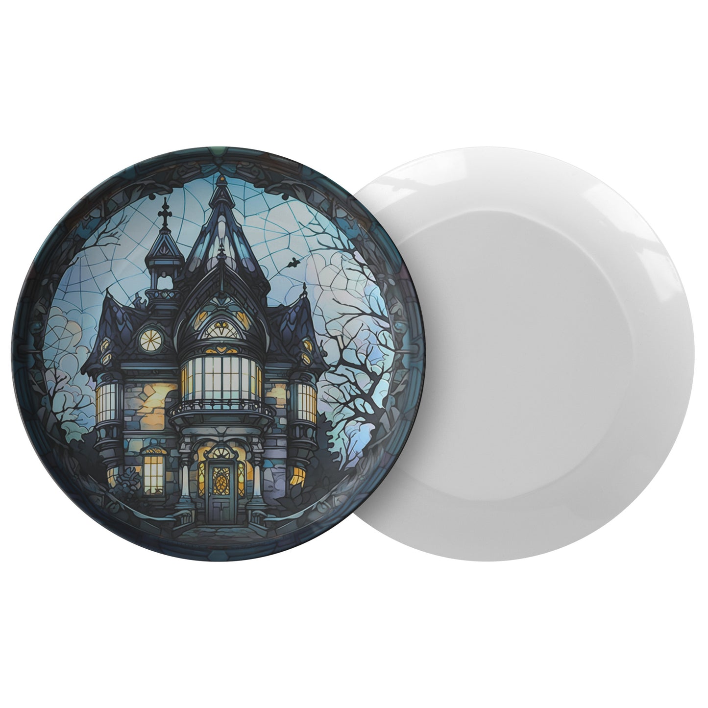 Thermosaf Polymer Plastic Halloween Plates Haunted Mansion Haunted House Decor
