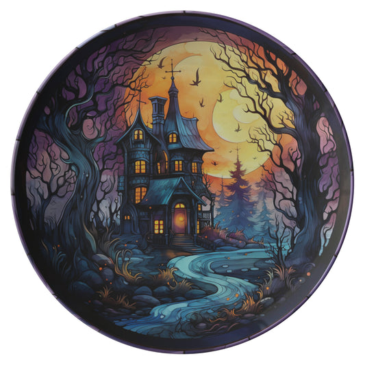 Thermosaf Polymer Plastic Haunted Mansion Halloween Plates Haunted House Decor