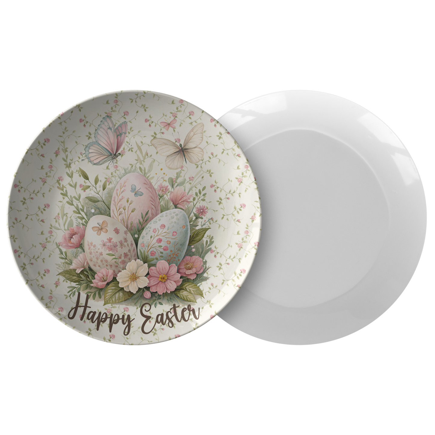 Elegant Floral Egg Plates