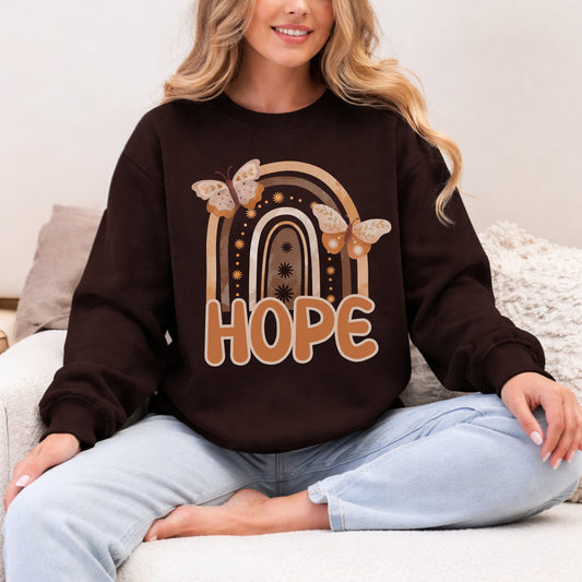 Rainbow Butterfly Hope Sweatshirt