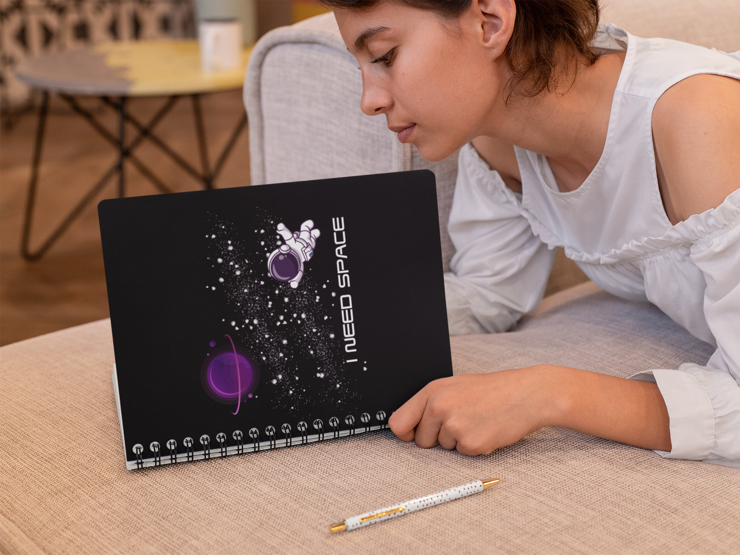 I Need Space Journal Outer Space Diary Galactic Notebook Astronomy Gift Galaxy Space Gifts For Men Space Theme Motivational Spiral Notebook