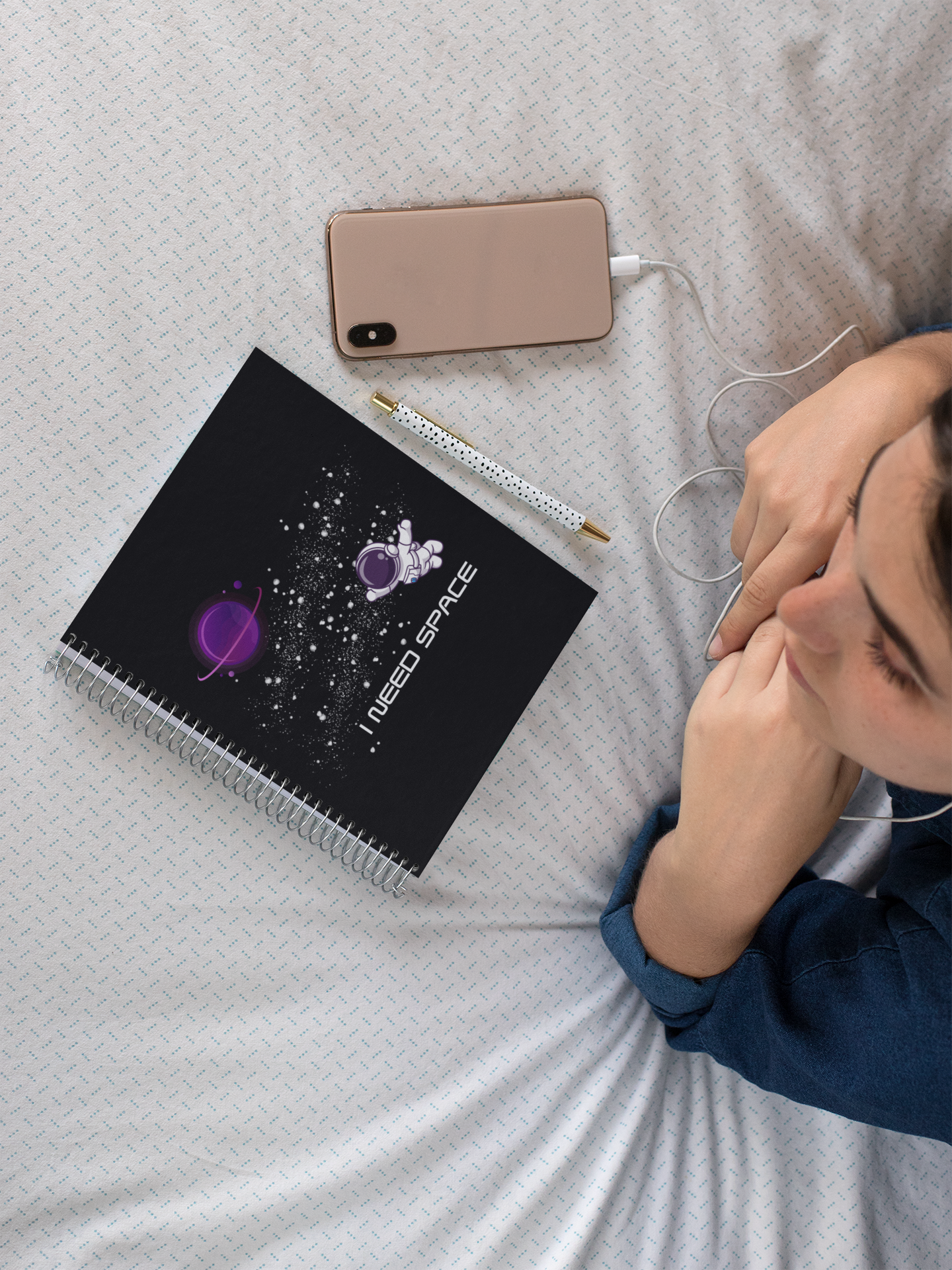 I Need Space Journal Outer Space Diary Galactic Notebook Astronomy Gift Galaxy Space Gifts For Men Space Theme Motivational Spiral Notebook