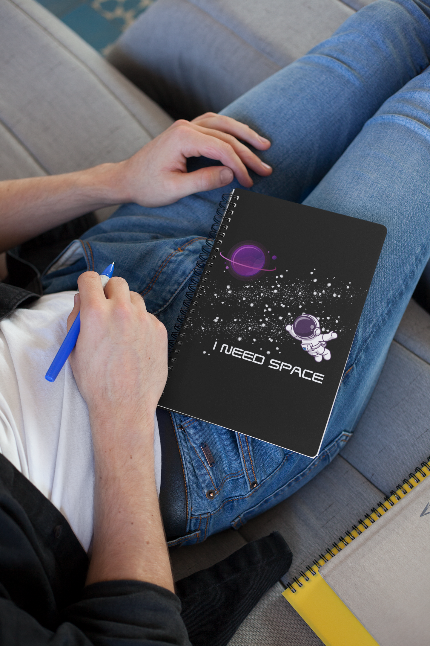 I Need Space Journal Outer Space Diary Galactic Notebook Astronomy Gift Galaxy Space Gifts For Men Space Theme Motivational Spiral Notebook