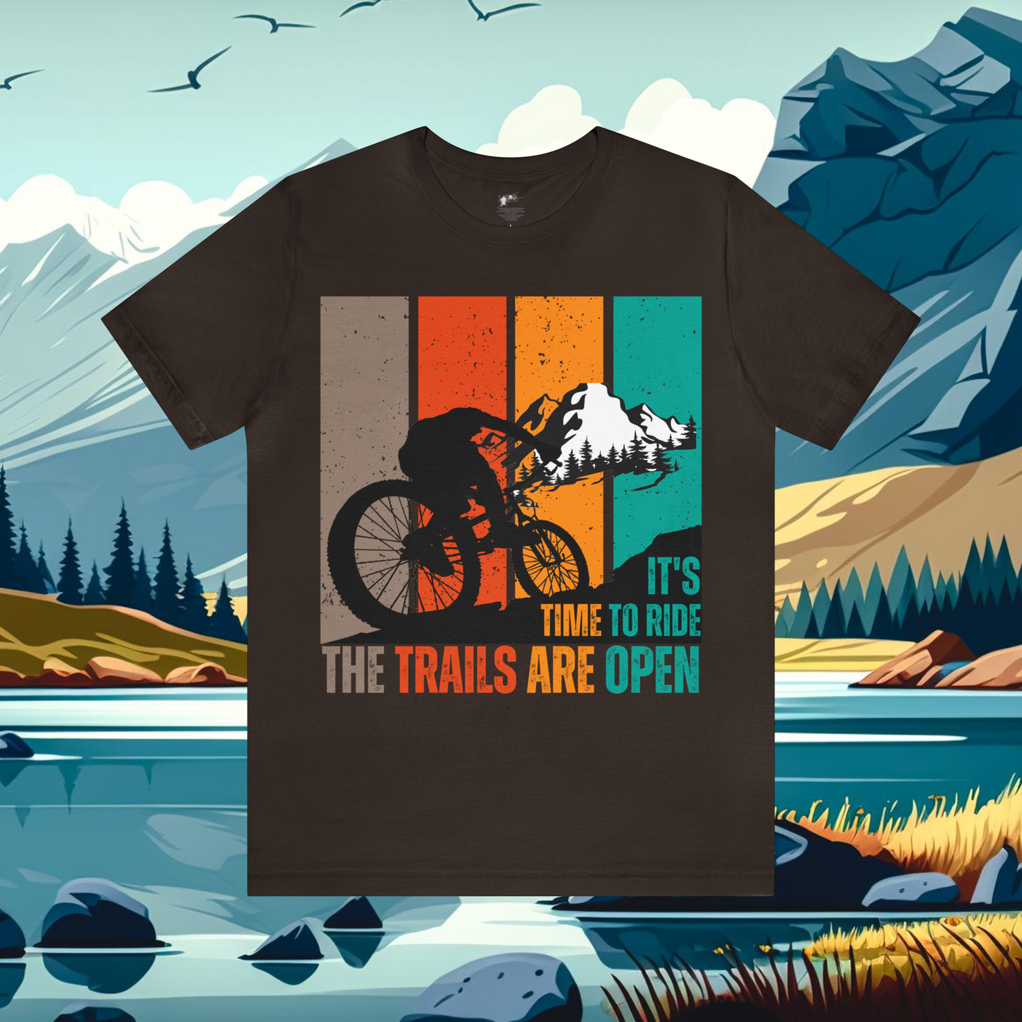 Mountain Bike Shirt Cyclist Gift For Him Witty Retro Mountain Bike Gift for Son Cycling T Shirt Trail Riding Tee Gifts For Athletic Men