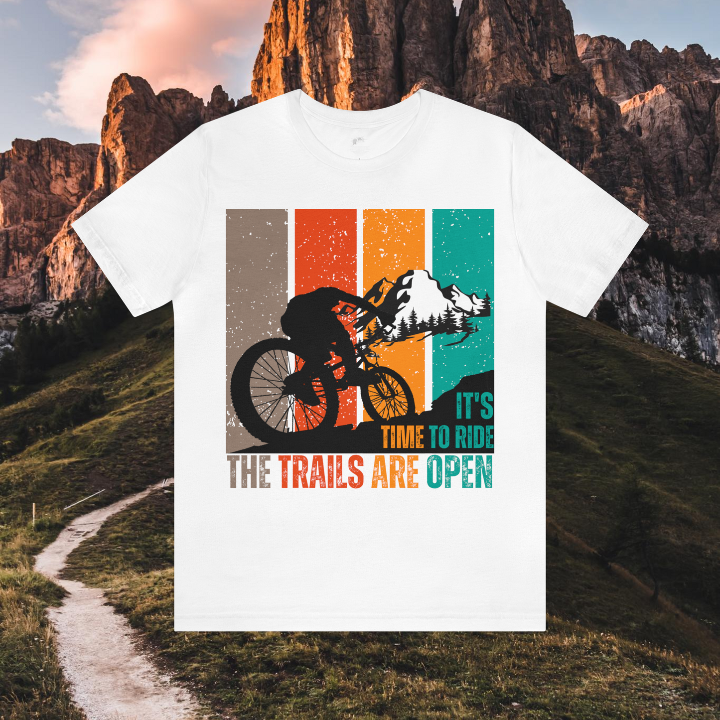 Mountain Bike Shirt Cyclist Gift For Him Witty Retro Mountain Bike Gift for Son Cycling T Shirt Trail Riding Tee Gifts For Athletic Men