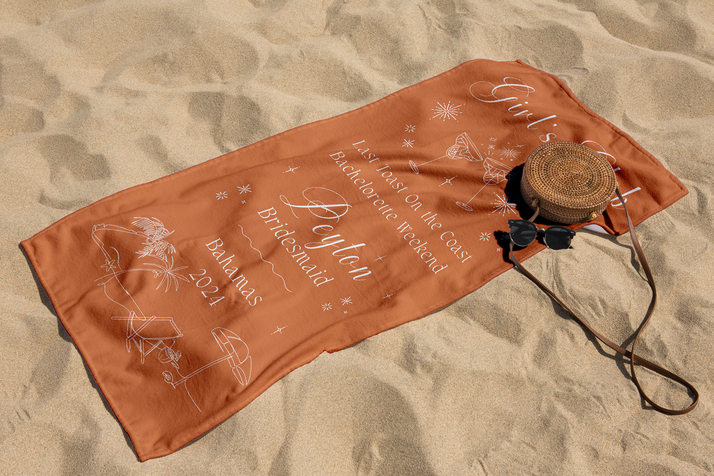 Custom Bachelorette Beach Towel Bride Beach Towel