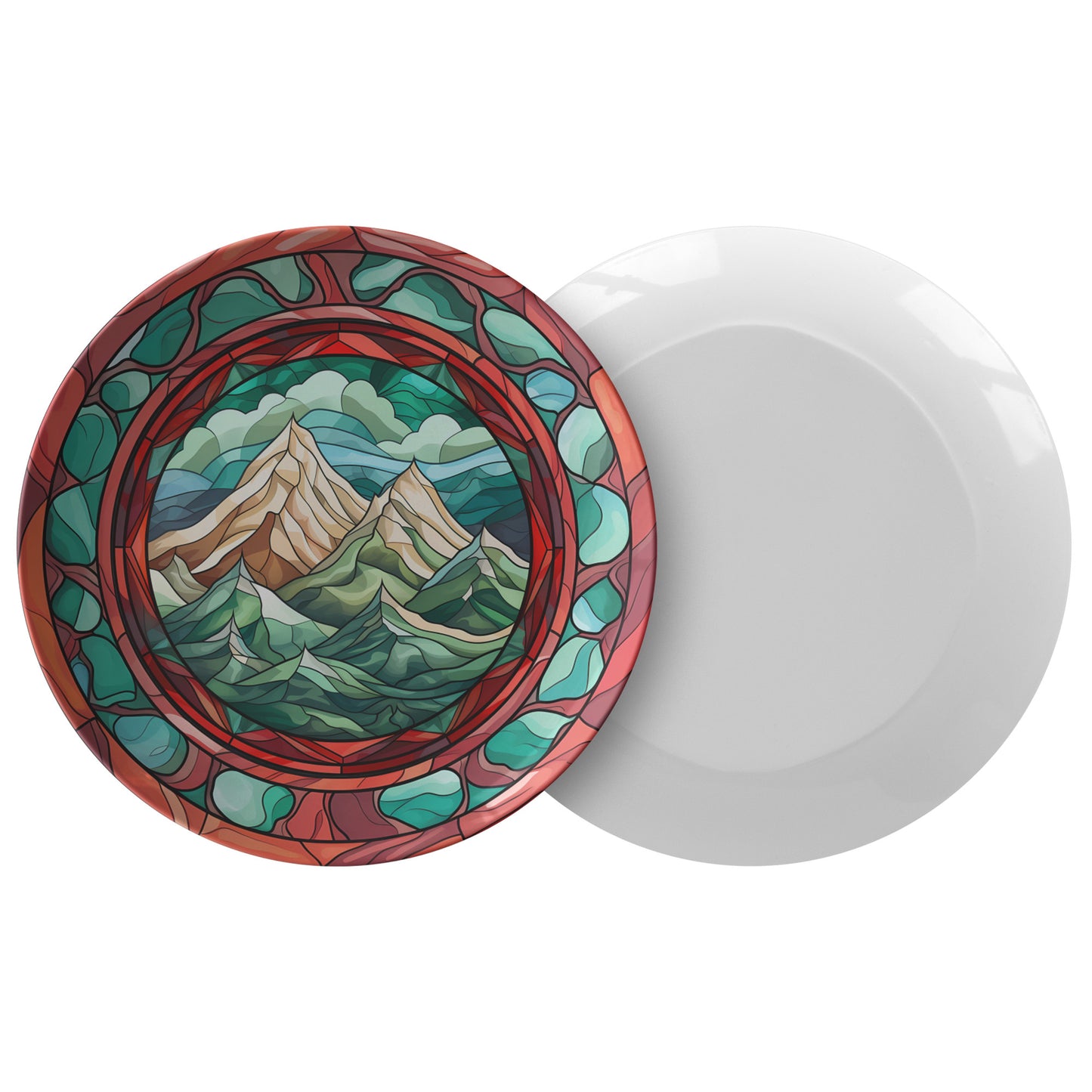 Rustic Fall Mountain Plates Nature Lover Gift
