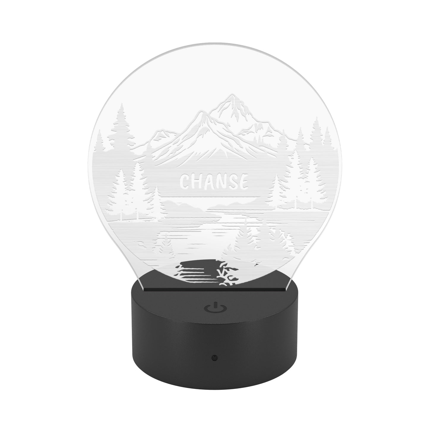 Personalized Mountain Name Light Custom Light Up Mountain Art