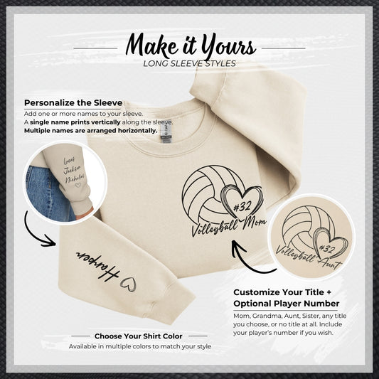 Personalized Volleyball Sweatshirt