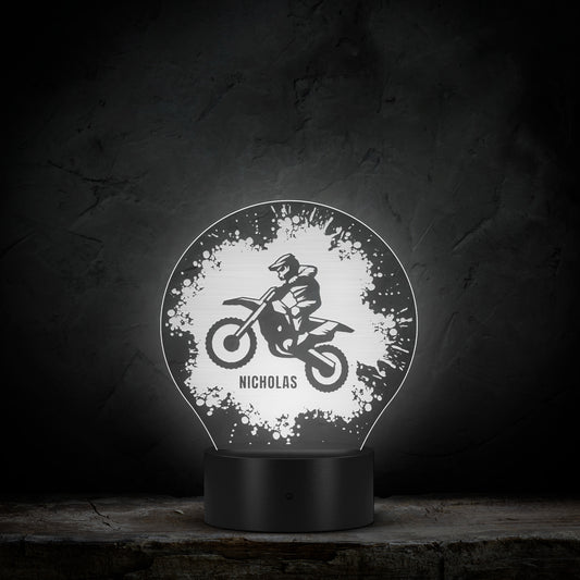 Personalized Motocross LED Light Custom Dirt Bike Gift