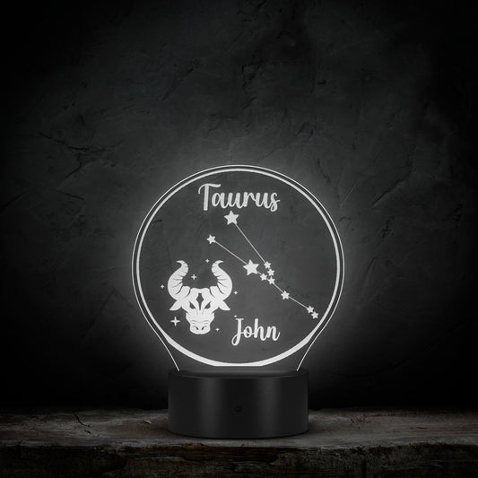 Personalized Taurus LED Light Taurus Gift Ideas