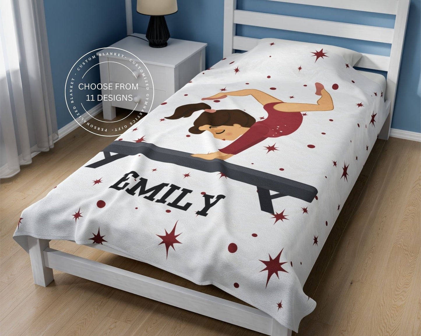 Personalized Gymnast Blanket Gymnastics Gifts For Girls