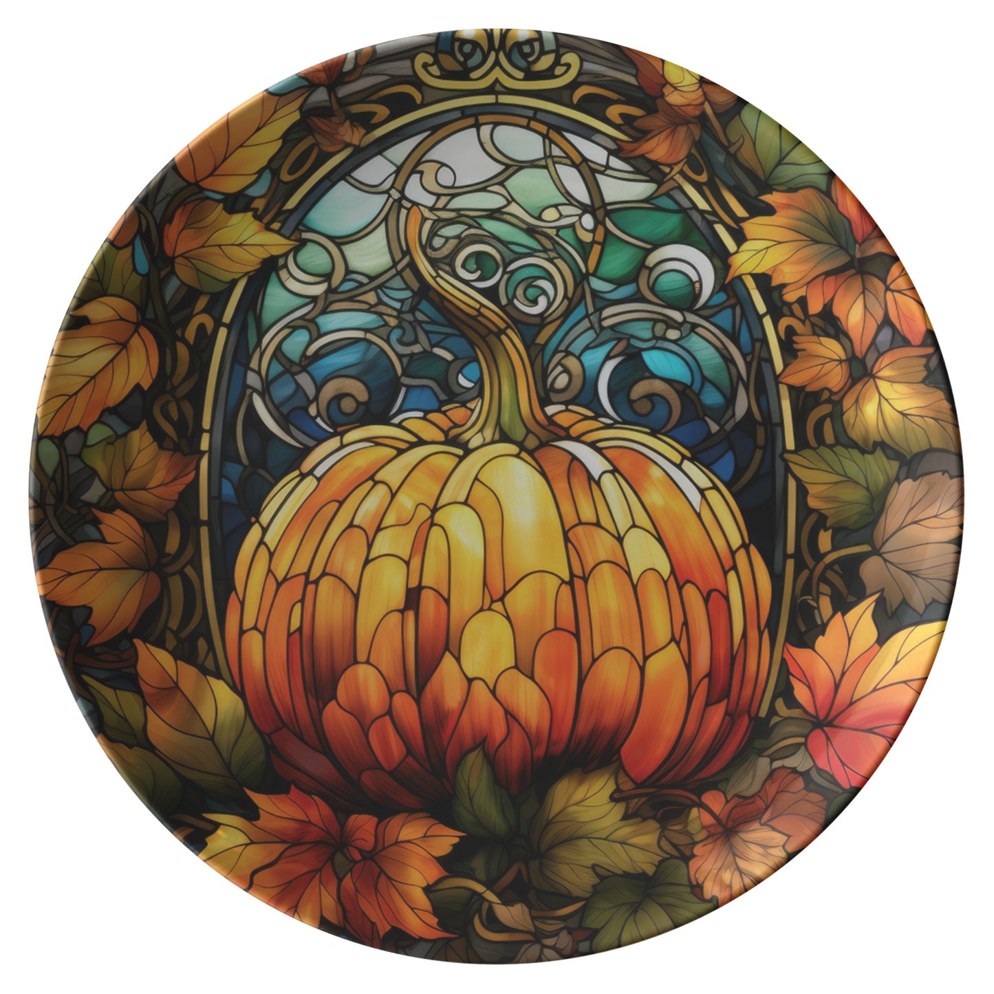 Thermosaf Polymer Plastic Pumpkin Plates Autumn Decor