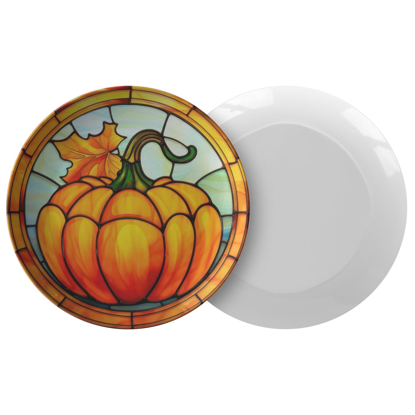 Thermosaf Polymer Plastic Pumpkin Plates Fall Decor