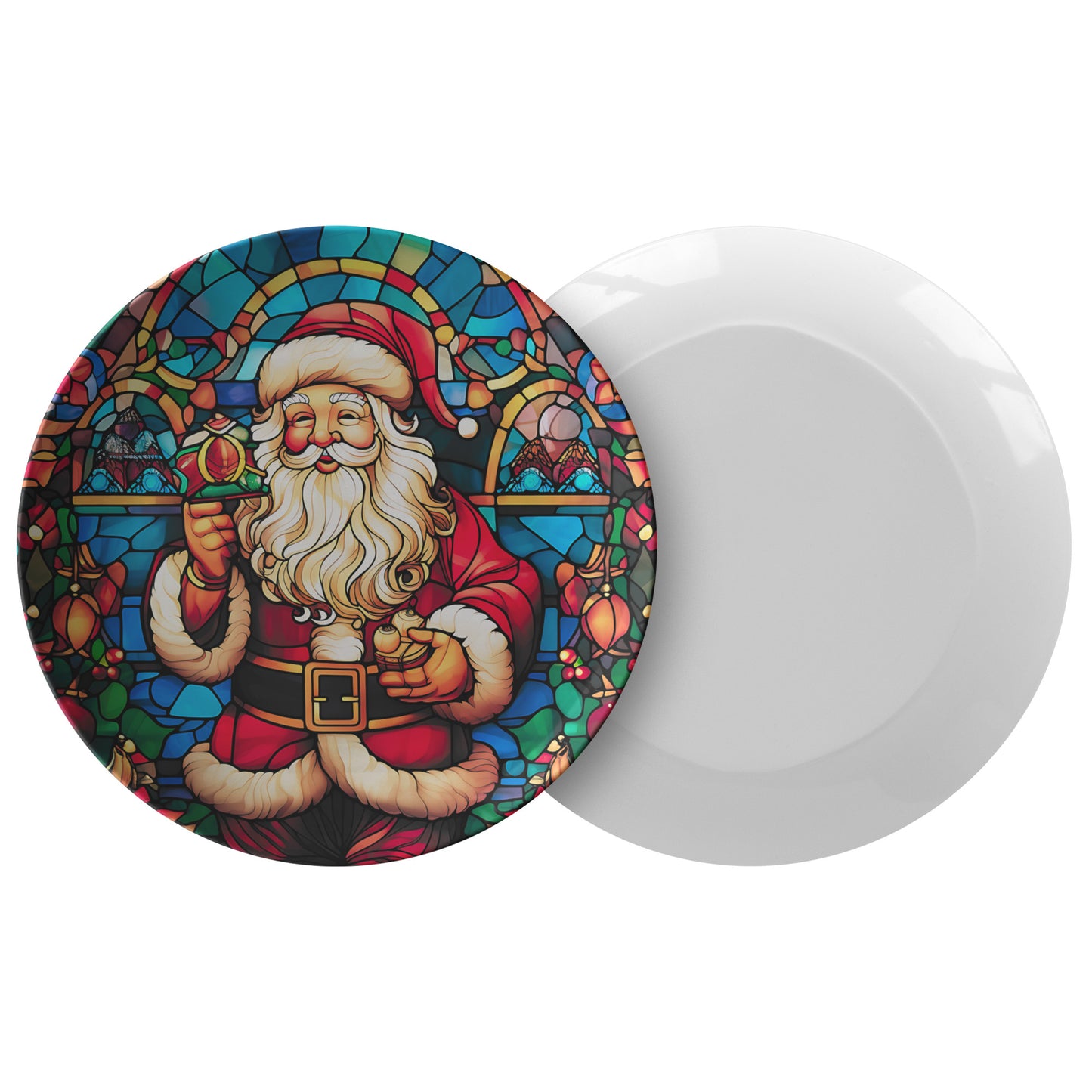 Thermosaf Polymer Plastic Santa Plate Christmas Dinner Plate