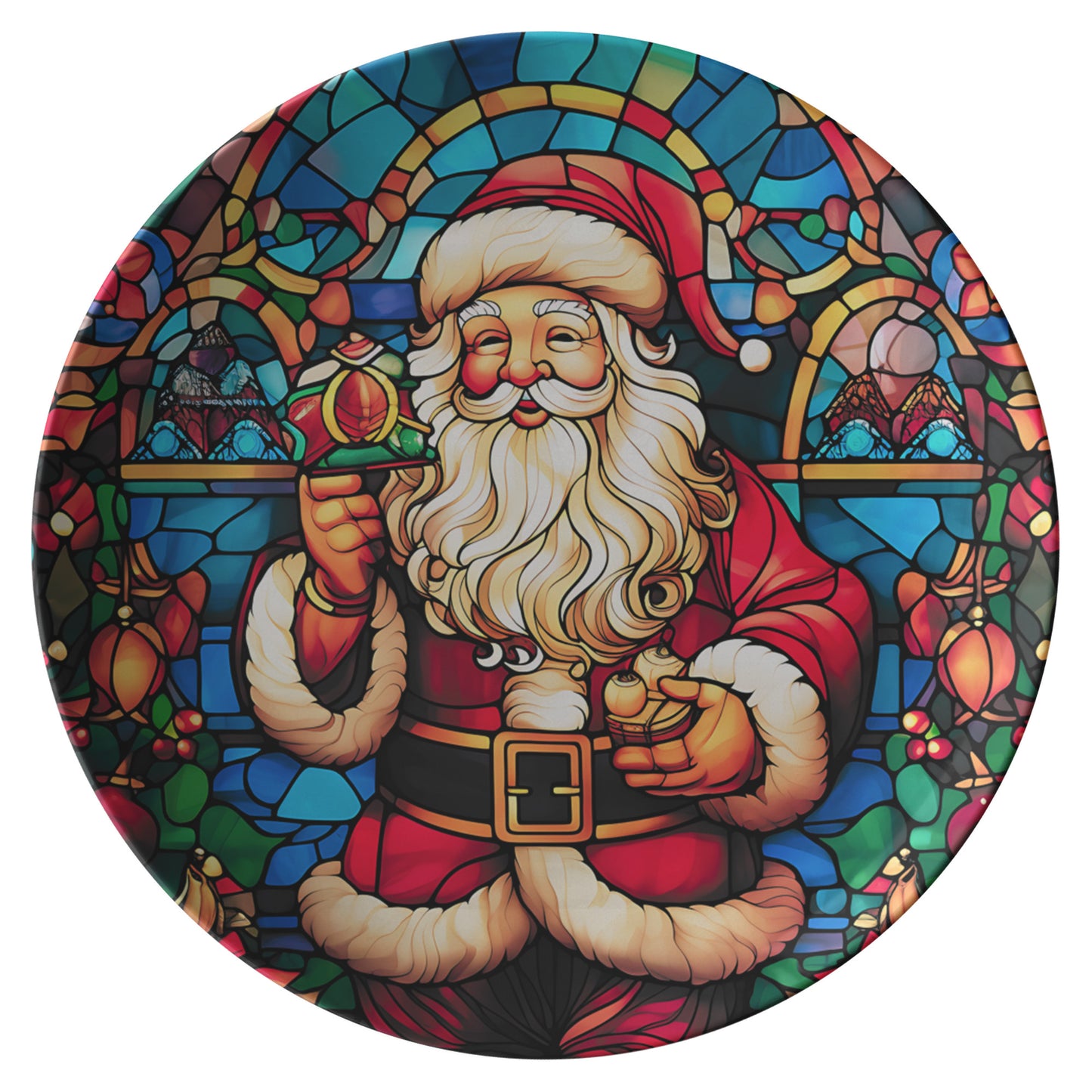 Thermosaf Polymer Plastic Santa Plate Christmas Dinner Plate