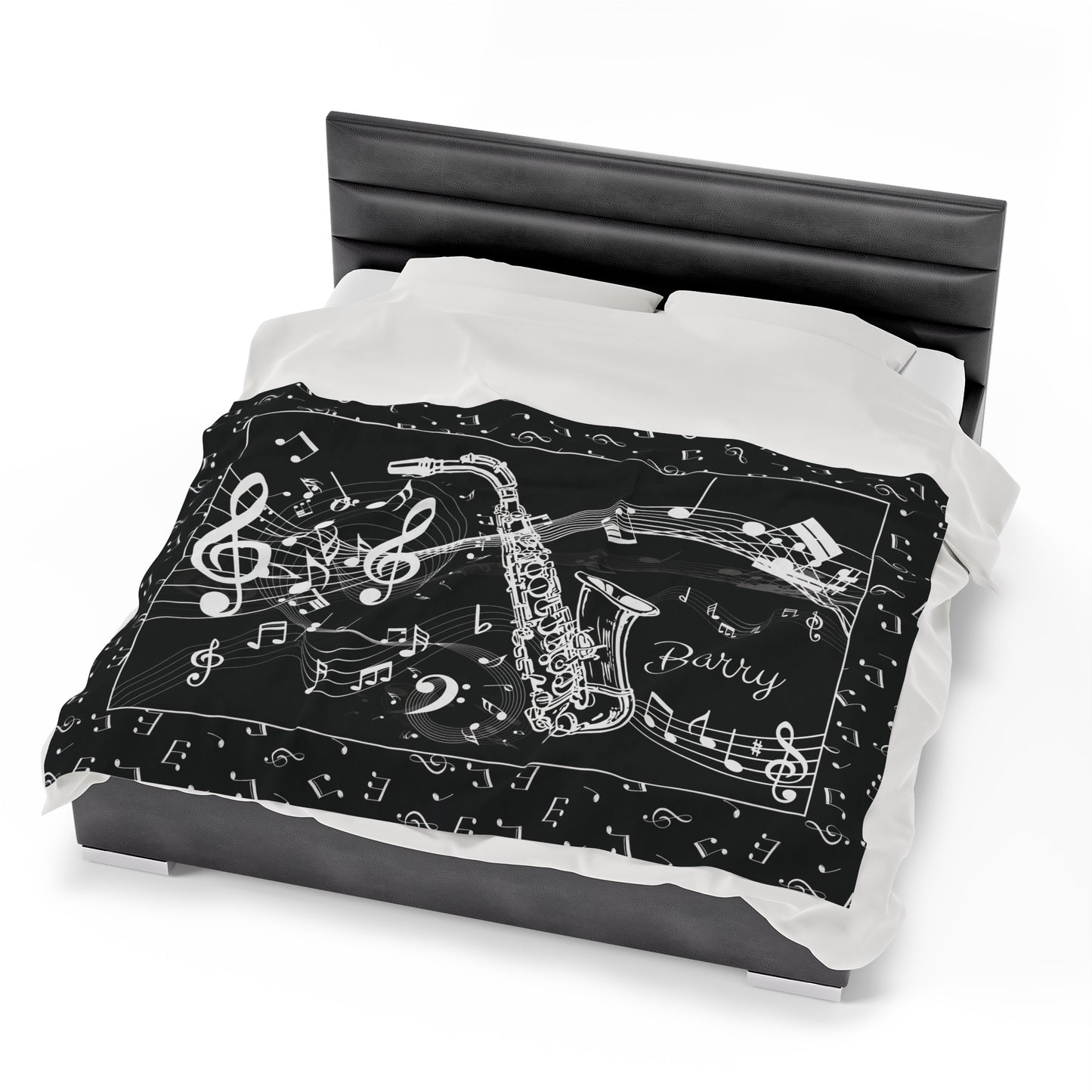 Personalized Saxophone Blanket Custom Blanket Jazz Gift