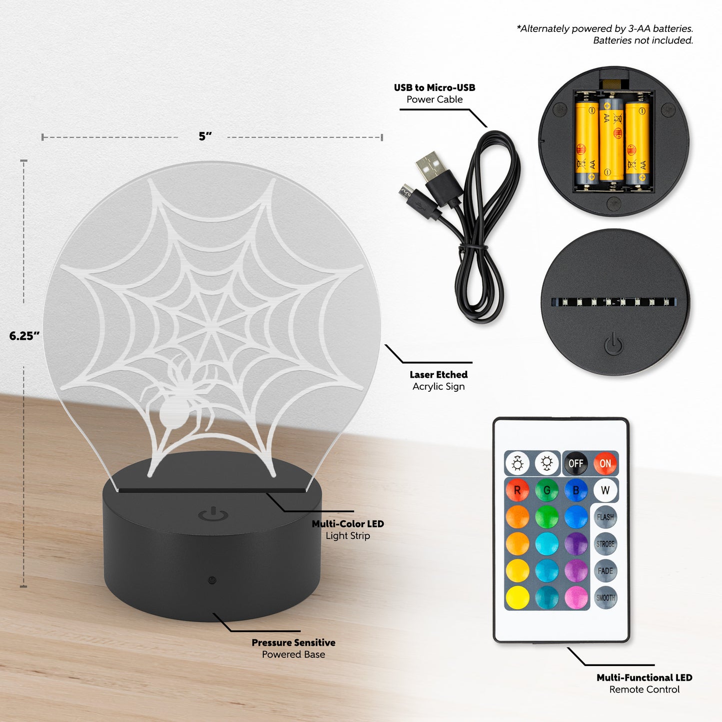 Halloween Spider Web LED Light Halloween Decor
