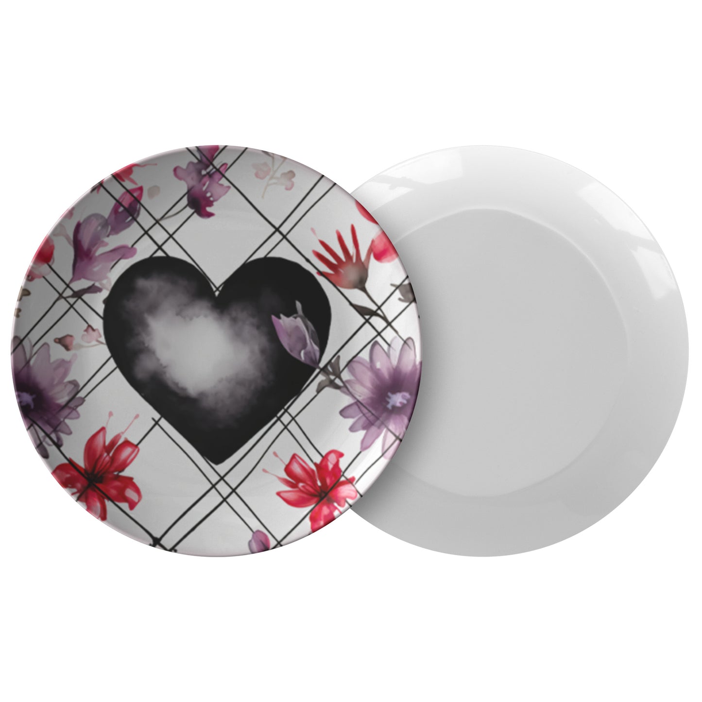 Thermosaf Polymer Plastic Dinner Plates Valentine Plates
