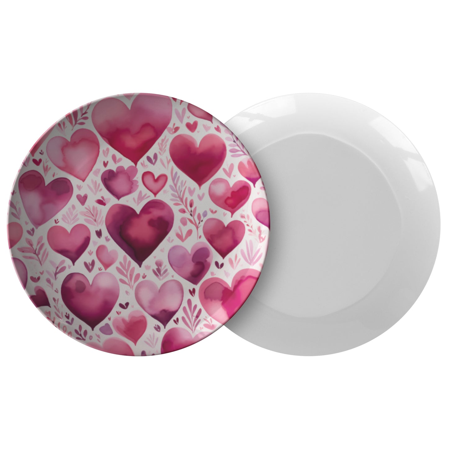 Thermosaf Polymer Plastic Dinner Plates Valentine Plates