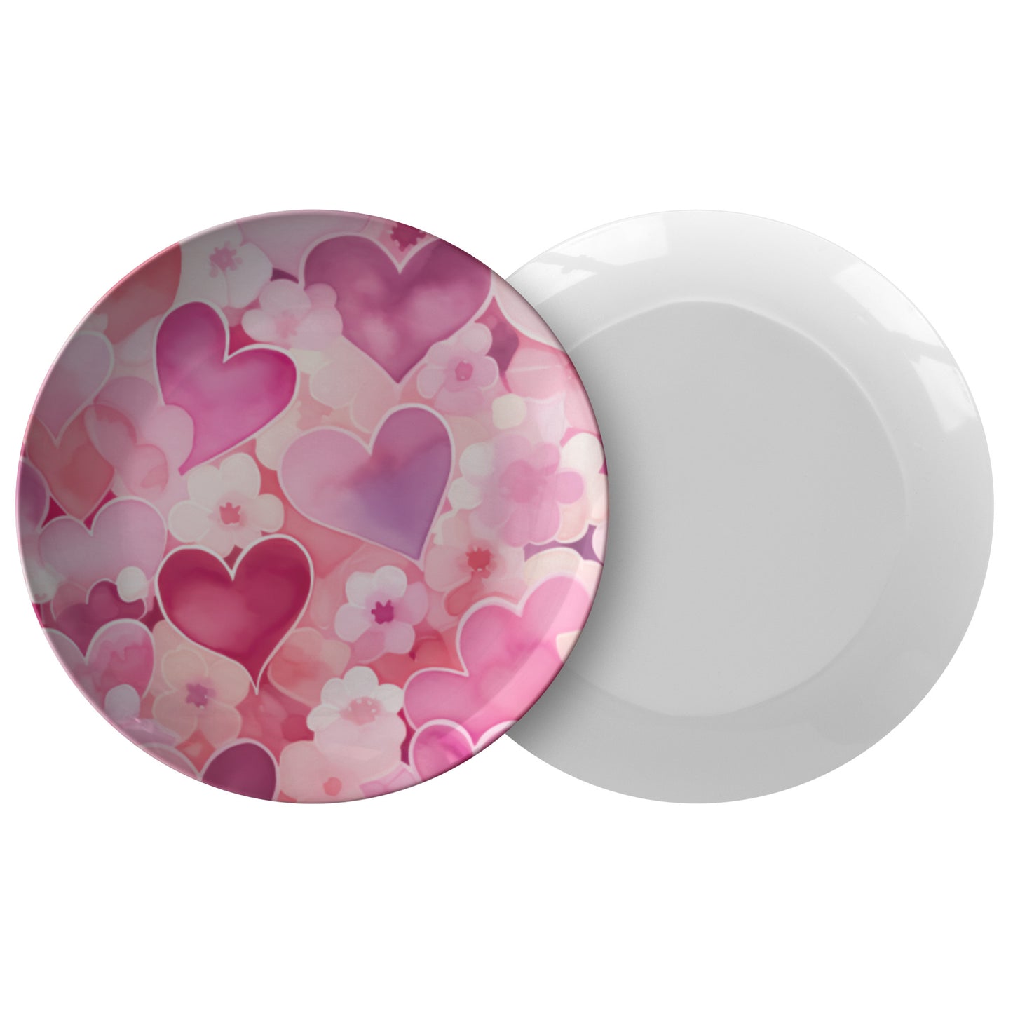 Thermosaf Polymer Plastic Dinner Plates Valentine Plates