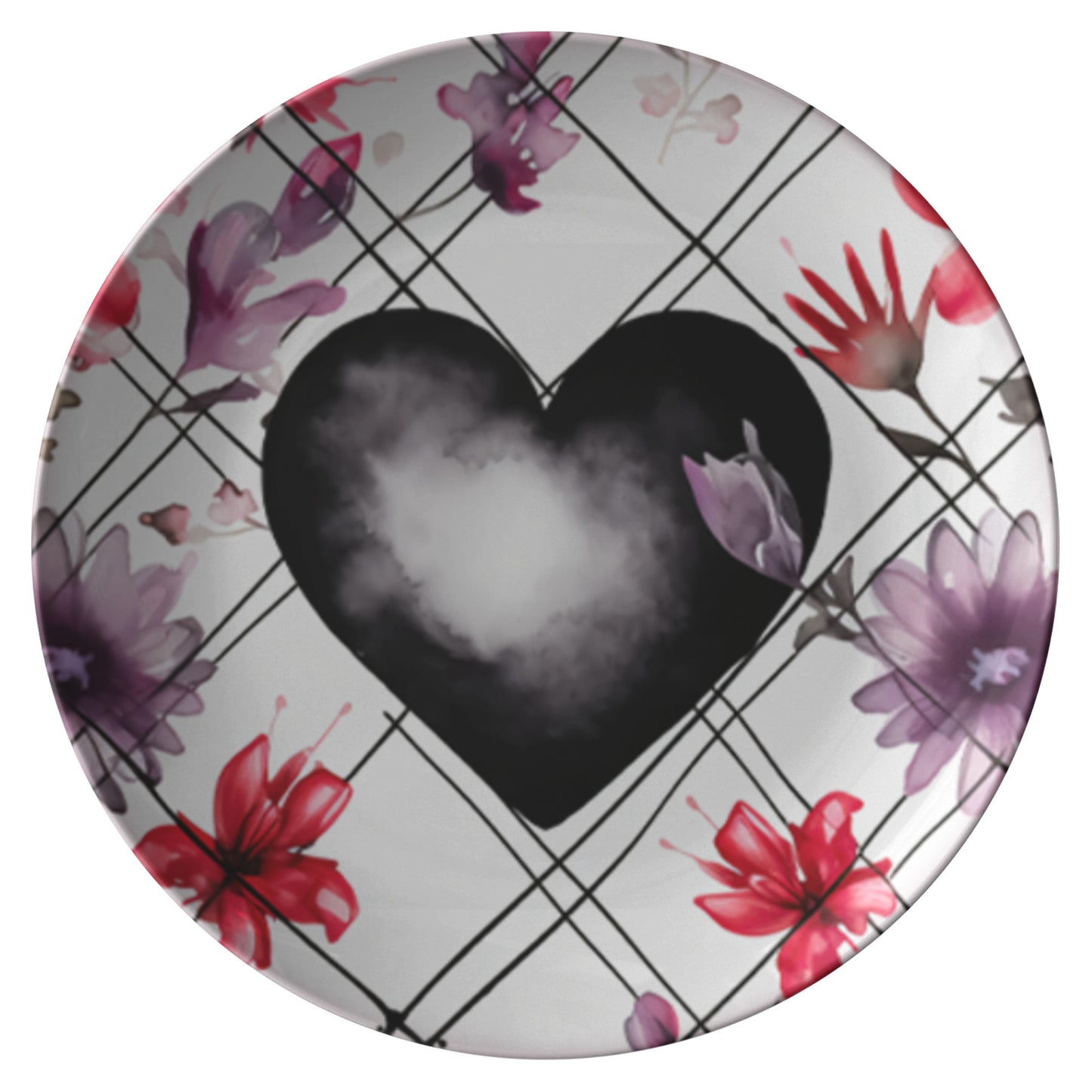 Thermosaf Polymer Plastic Dinner Plates Valentine Plates