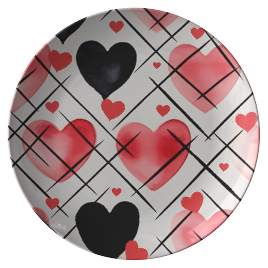 Thermosaf Polymer Plastic Dinner Plates Valentine Plates