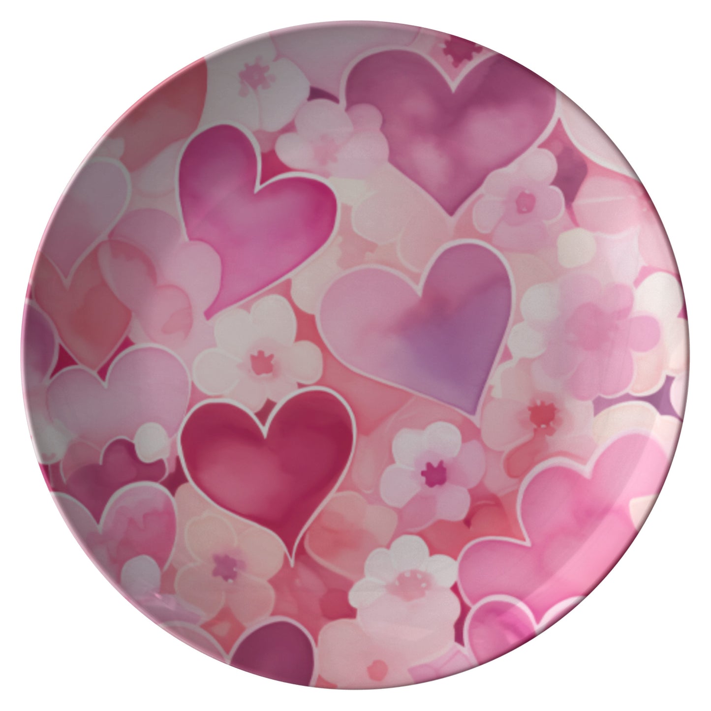Thermosaf Polymer Plastic Dinner Plates Valentine Plates