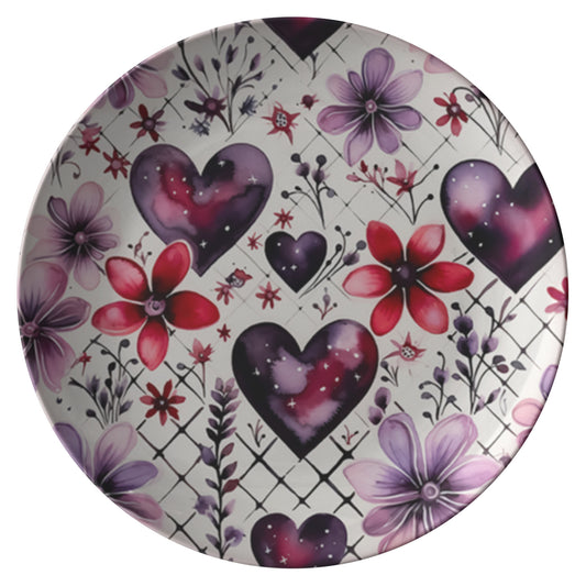 Thermosaf Polymer Plastic Dinner Plates Valentine Plates
