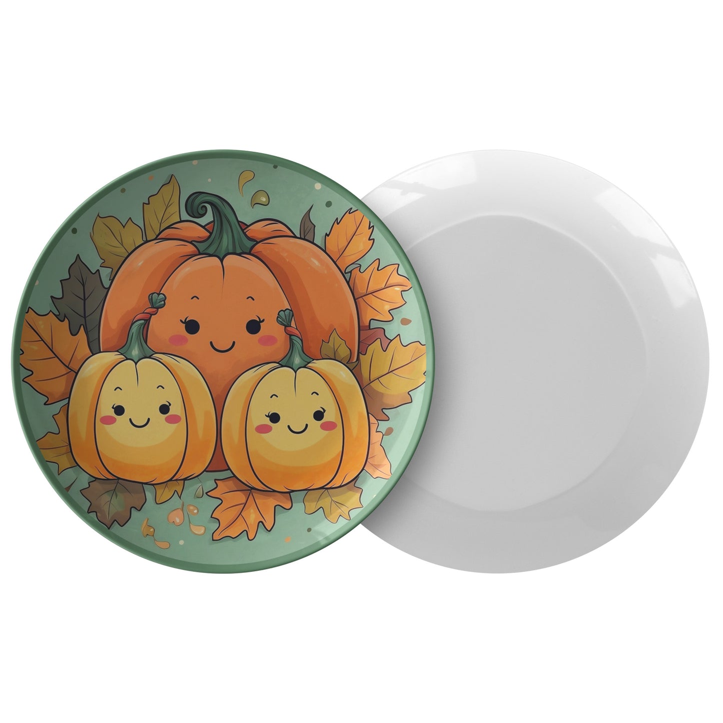 Thermosaf Polymer Plastic Pumpkin Plates Thanksgiving Plate For Kids