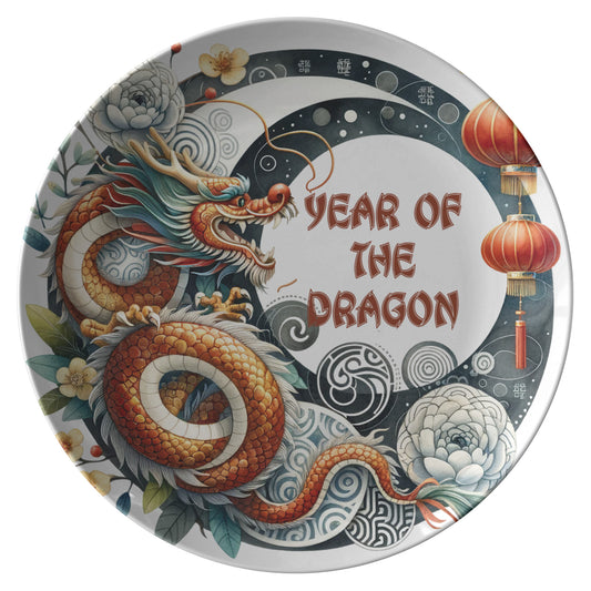 Year of The Dragon ThermoSaf Polymer Plastic Dinner Plate
