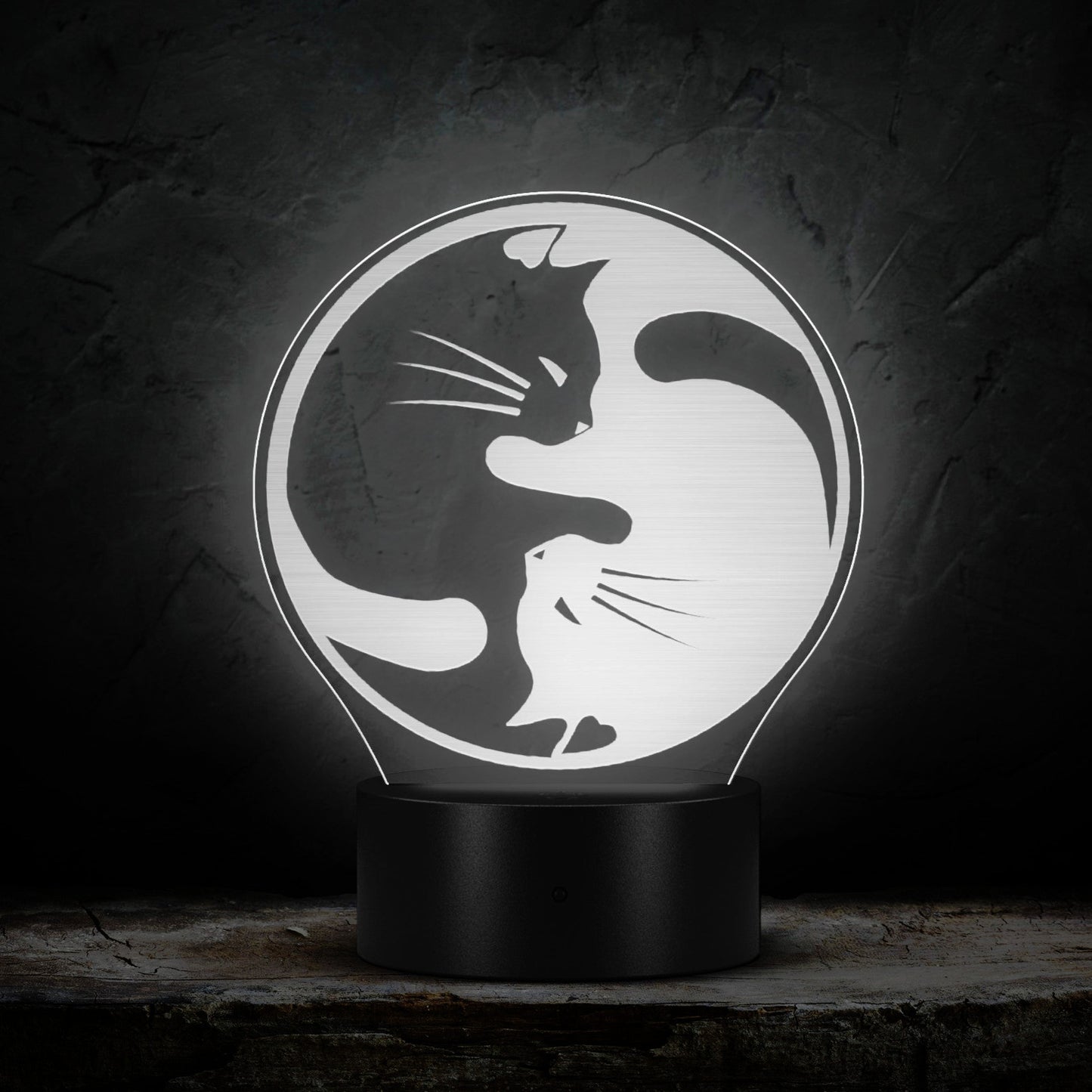 Yin Yang Cat Led Light Cat Owner Gift Cat Night Light