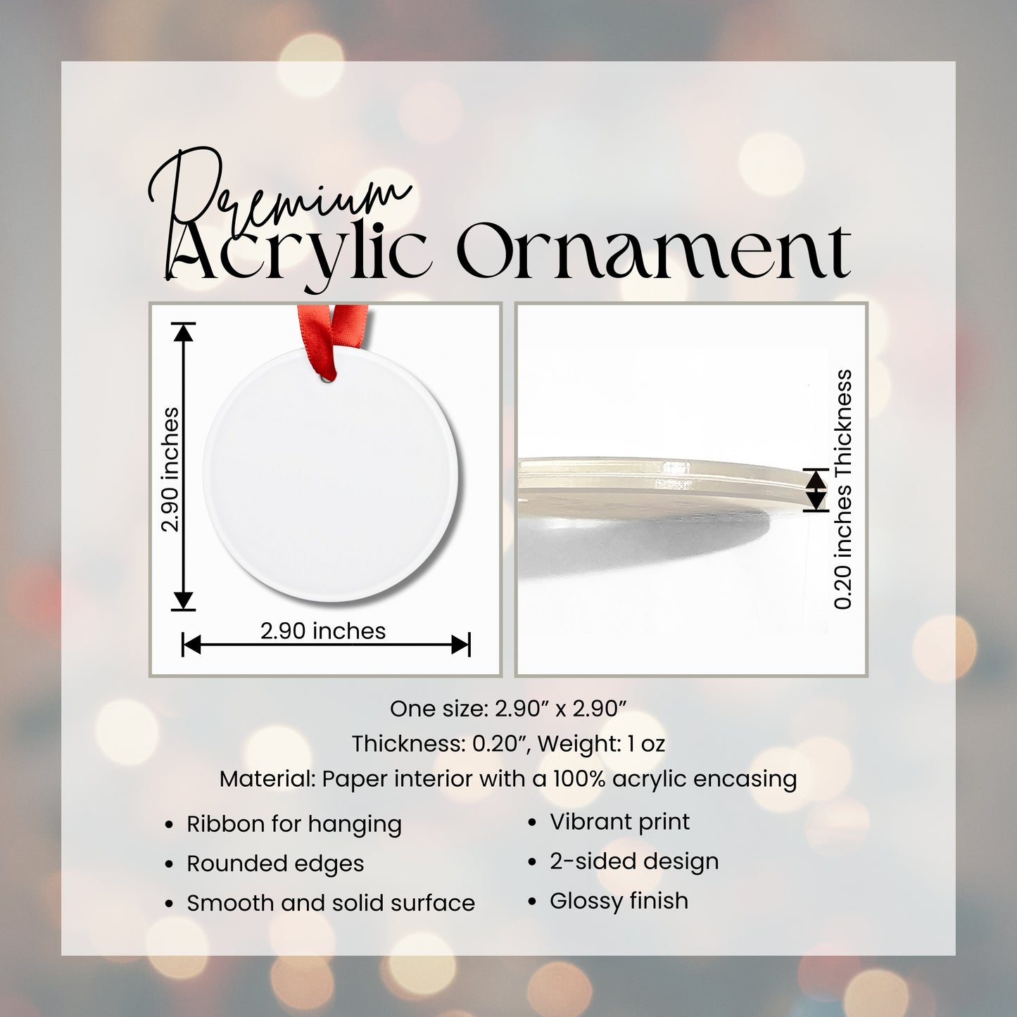 Personalized Ghost Valentines Day Ornament
