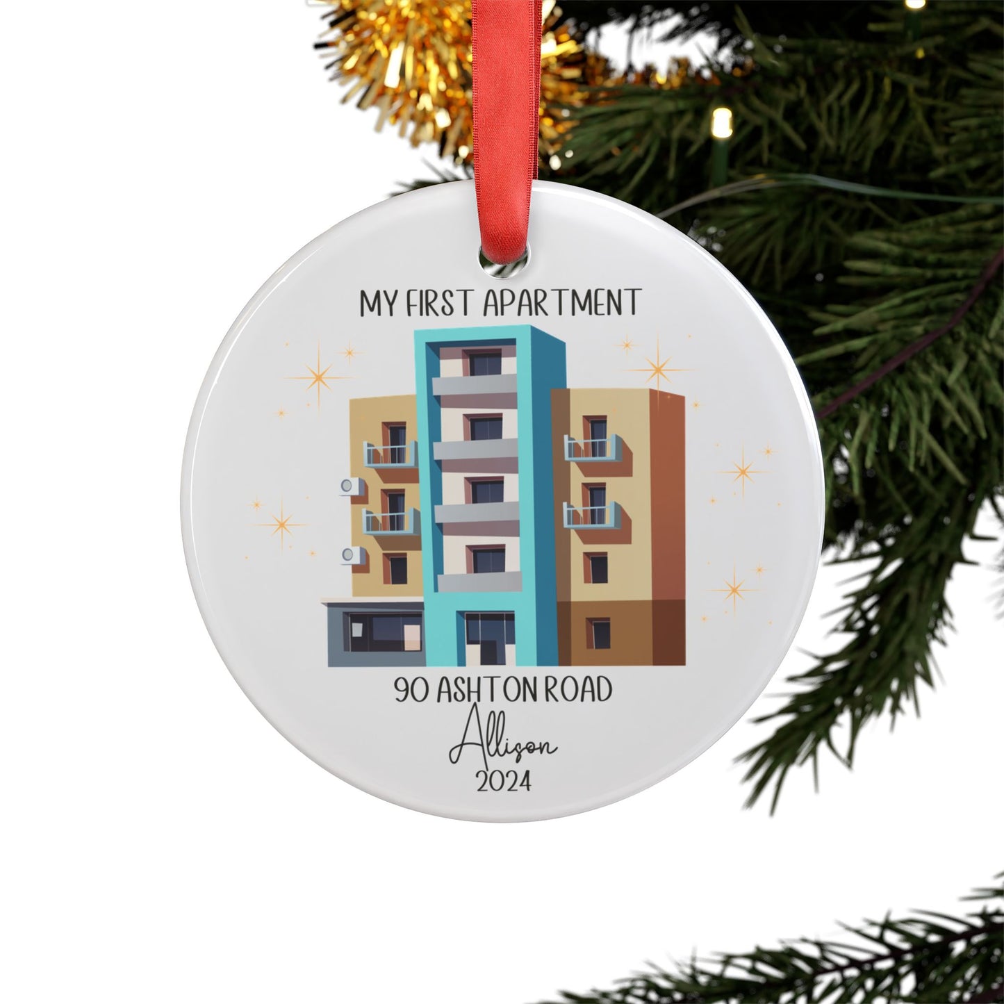 Personalized First Apartment Gift First Apartment Christmas Ornament