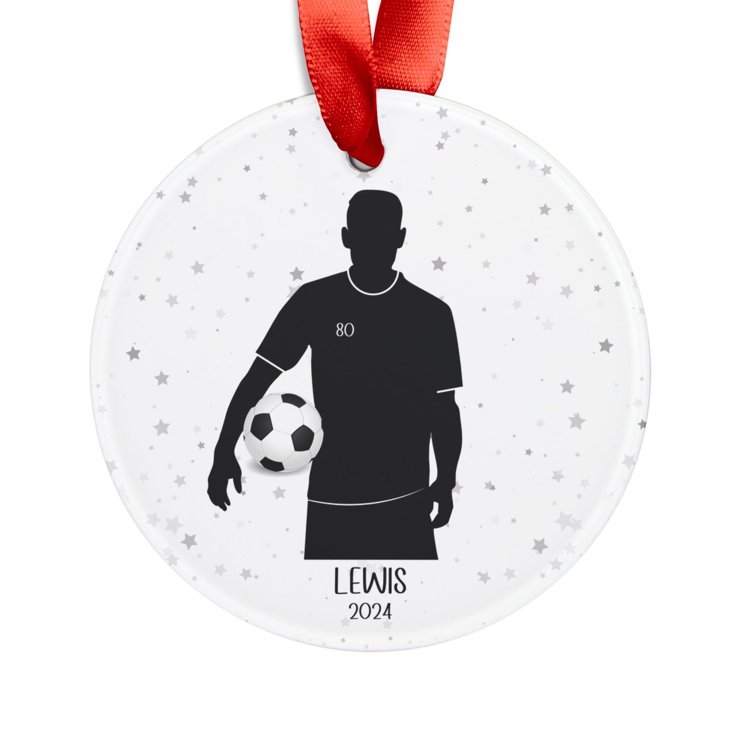 Personalized Soccer Ornament Customized Soccer Christmas Ornament