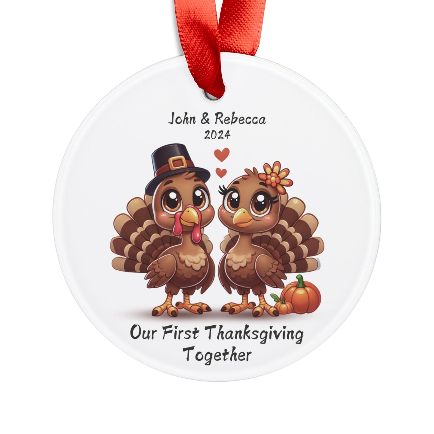 Our First Thanksgiving Together Personalized Couple Ornament