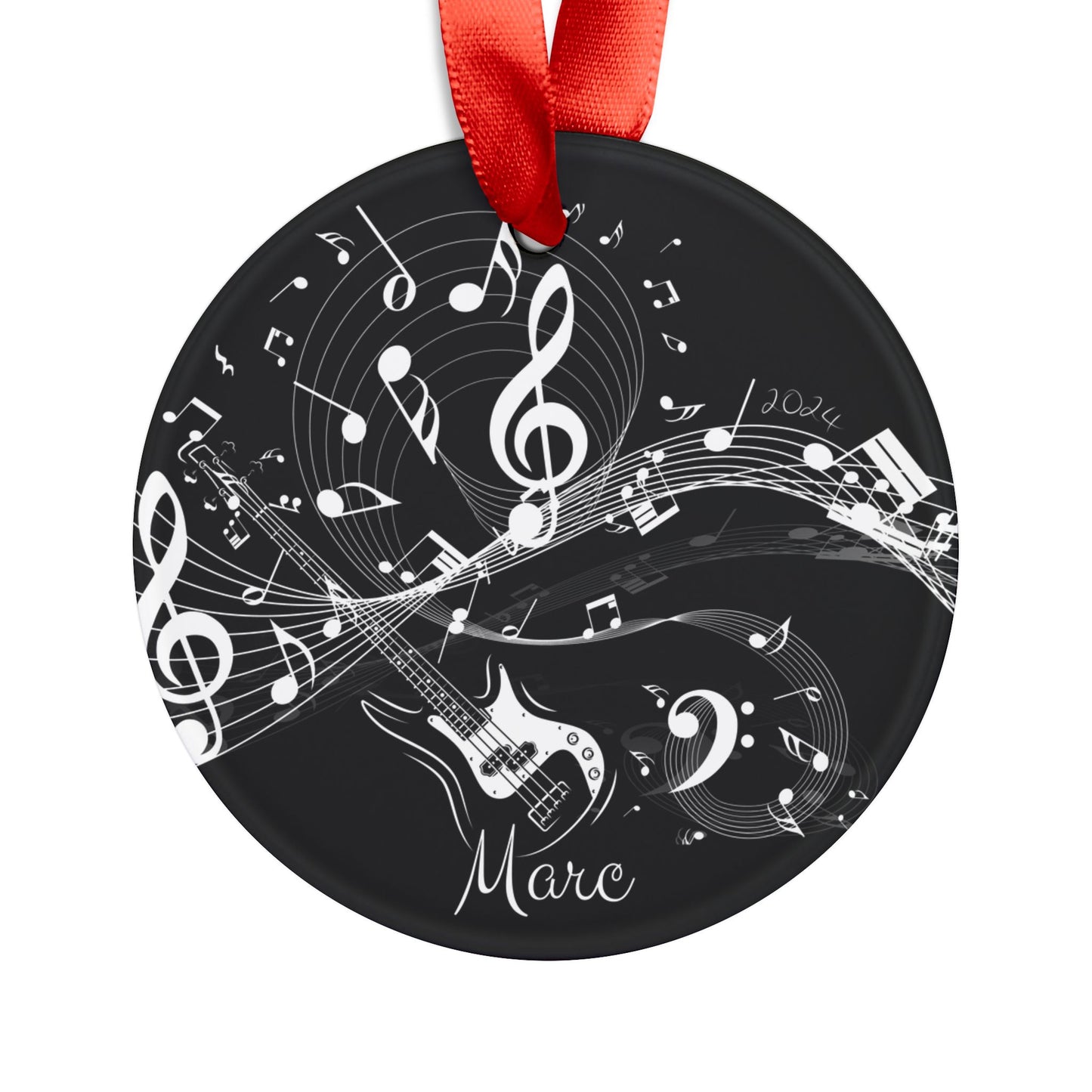 Personalized Guitar Ornament Gift For Musician