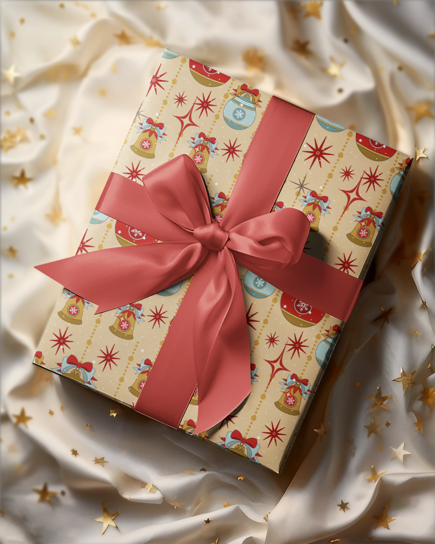 Retro Christmas 70s Wrapping Paper