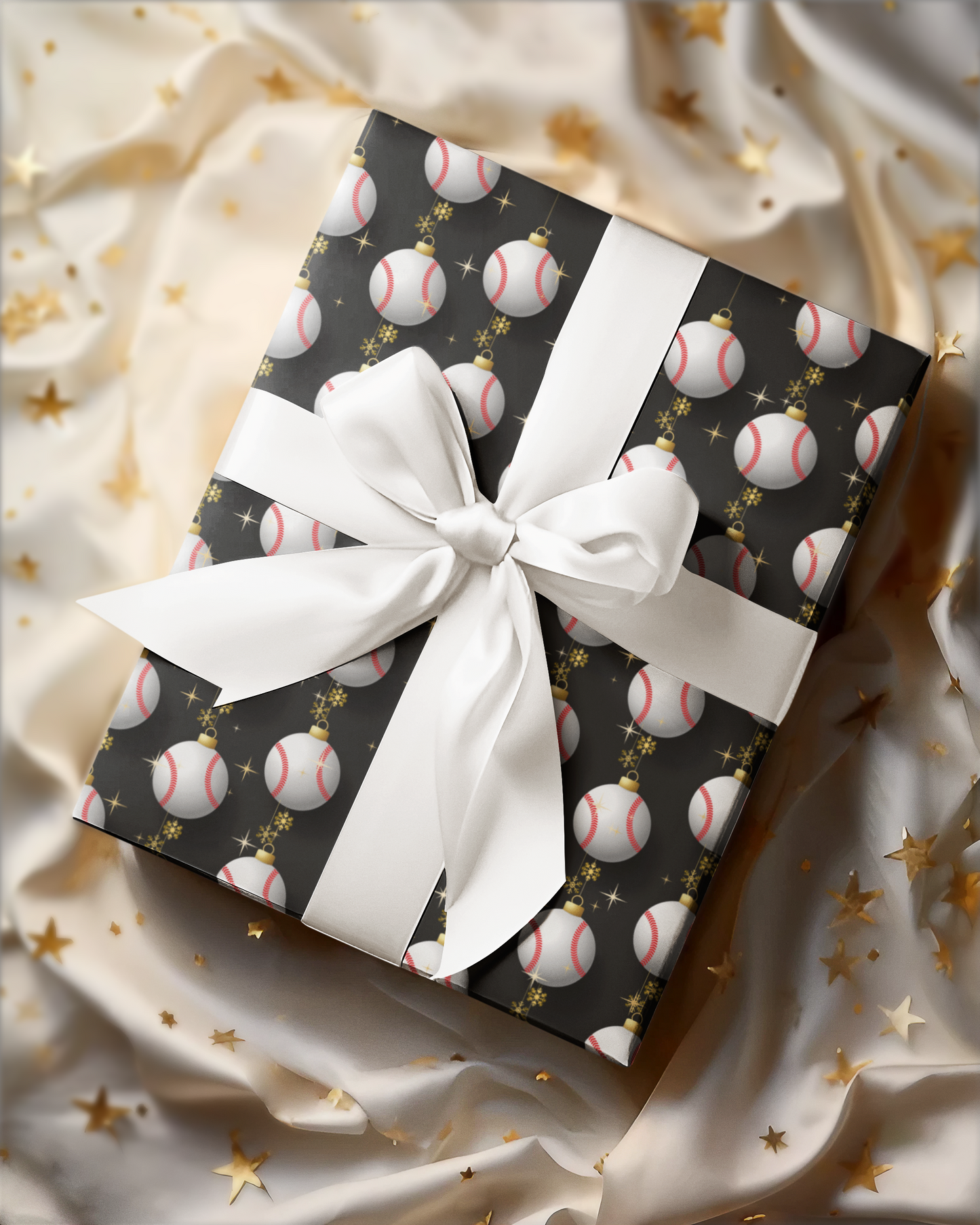 Christmas Baseball Wrapping Paper