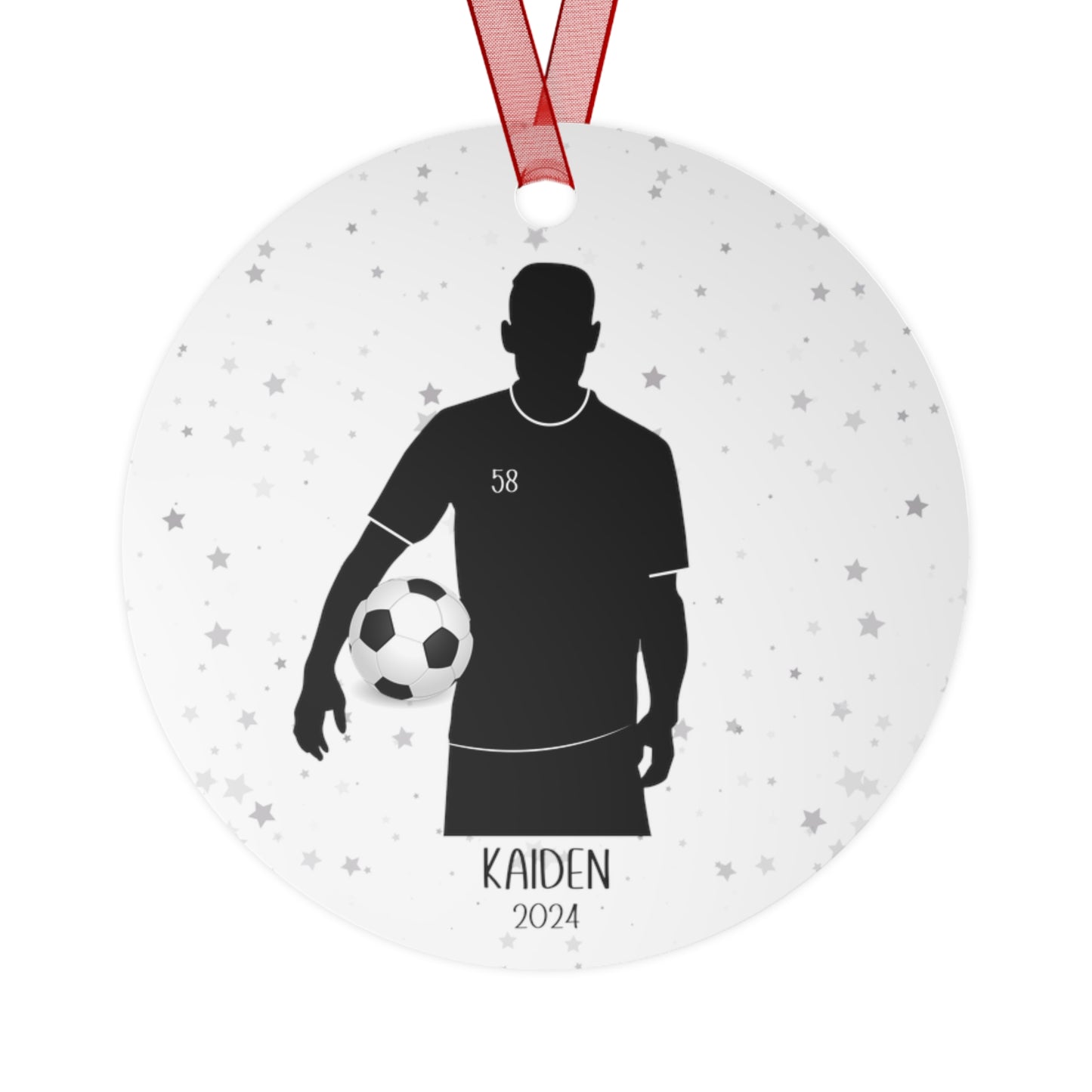 Personalized Soccer Ornament Customized Soccer Christmas Ornament