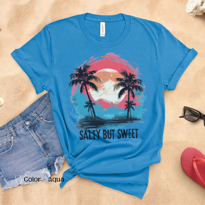 Salty But Sweet Women's T-Shirt Aqua Color
