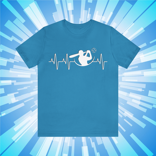 Baseball Heartbeat Graphic T-Shirt